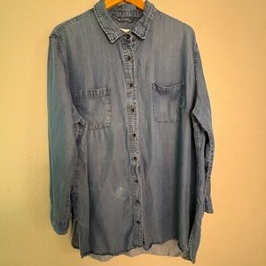Ava & Viv Light Blue Denim Button-Down Shirt